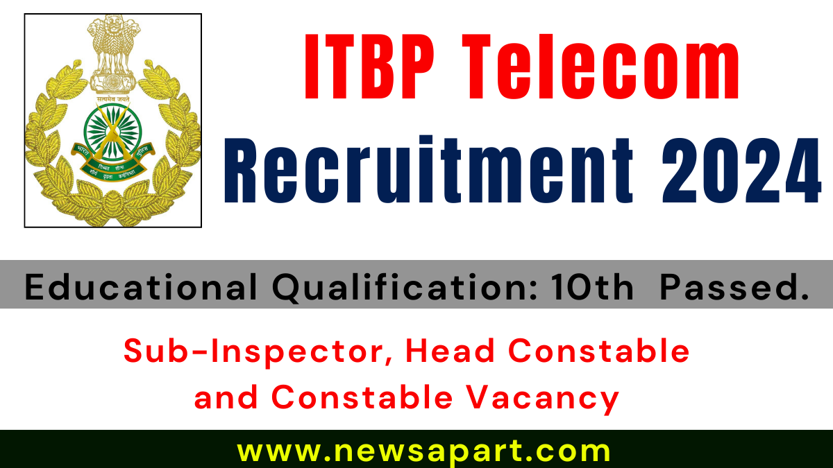 ITBP Telecom Recruitment 2024: Apply Online for Constable, SI, and HC Posts—New Notification Out