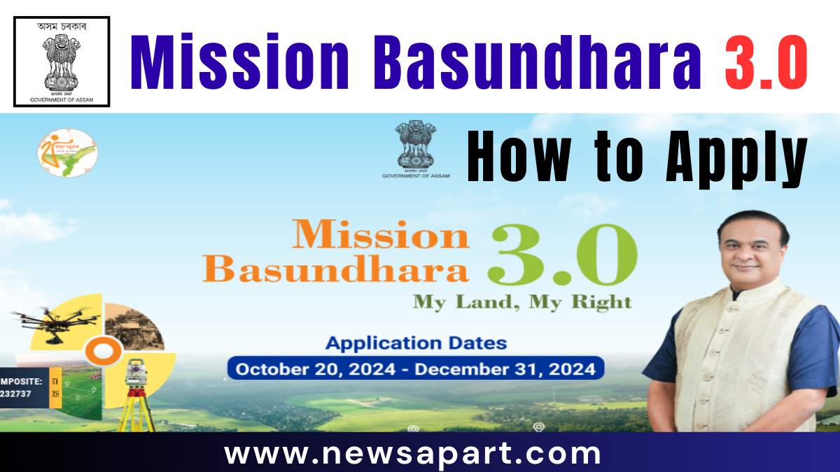 Discover Mission Basundhara 3.0, Assam's upgraded online land record portal launched on October 20, 2024. Learn about its services, objectives, and benefits for efficient land management and how to apply online.