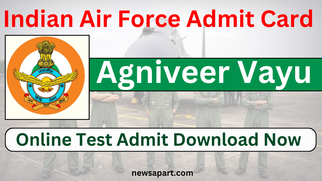 Indian Air Force Admit Card 2024: Agniveer Vayu Online Test Information: The Indian Air Force will be holding the Phase-I online examination for Agniveer Vayu positions under the AGNIPATH scheme, beginning on November 16, 2024