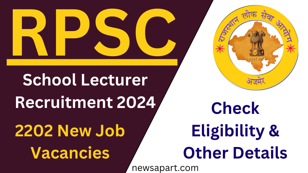 RPSC School Lecturer Recruitment 2024, Apply Online for 2202 Posts, Check Eligibility & Other Details